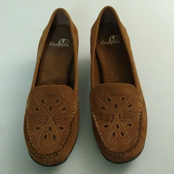 I LOVE COMFORT GENUINE SUEDE, LOW, BLOCK HEEL PADDED INSOLE - Picture 2 of 10